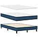Letto con Box Spring e Materasso Blu 120x200 cm Tessuto - Foto miniatura 6