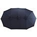 Ombrello Da Esterno A Doppia Faccia Da 14,8 Piedi Rettangolare Grande Con Manovella (blu Navy) (senza Base) - Foto miniatura 2