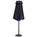 Ombrello Da Esterno A Doppia Faccia Da 14,8 Piedi Rettangolare Grande Con Manovella (blu Navy) (senza Base) - Foto miniatura 3