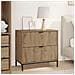 Comodino rovere artigianale 63.5 x 36 x 61 cm Legno multistrato - Foto miniatura 2