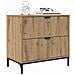 Comodino rovere artigianale 63.5 x 36 x 61 cm Legno multistrato - Foto miniatura 3