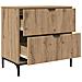 Comodino rovere artigianale 63.5 x 36 x 61 cm Legno multistrato - Foto miniatura 5