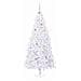 Albero di Natale artificiale Bianco 210 cm PVC e Acciaio - Foto miniatura 3