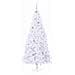 Albero di Natale artificiale Bianco 210 cm PVC e Acciaio - Foto miniatura 4