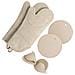 Set Di Guanti Da Forno In Silicone Da 6 Pezzi: Presine Resistenti Al Calore, Essenziali Per La Cucina Beige - Foto miniatura 4