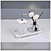 Vassoio Angolare In Silicone Per Bagno 25.5x10.5x2.5cm - Portaoggetti Effetto Marmo White - Foto miniatura 2