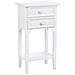 Comodino In Legno Con 2 Cassetti E 1 Ripiano Bianco 37x26,5x69,5.h Cm - Foto miniatura 1