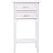 Comodino In Legno Con 2 Cassetti E 1 Ripiano Bianco 37x26,5x69,5.h Cm - Foto miniatura 3