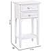 Comodino In Legno Con 2 Cassetti E 1 Ripiano Bianco 37x26,5x69,5.h Cm - Foto miniatura 4