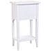 Comodino In Legno Con 2 Cassetti E 1 Ripiano Bianco 37x26,5x69,5.h Cm - Foto miniatura 5