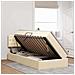 Letto con contenitore e LED con led Crema 90 x 200 cm Tessuto - Foto miniatura 4