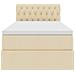 Letto con contenitore e LED con led Crema 90 x 200 cm Tessuto - Foto miniatura 8
