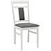 Sedia da pranzo 2 pcs Bianco e Grigio Legno di gomma solido - Foto miniatura 4