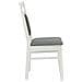 Sedia da pranzo 2 pcs Bianco e Grigio Legno di gomma solido - Foto miniatura 6