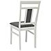 Sedia da pranzo 2 pcs Bianco e Grigio Legno di gomma solido - Foto miniatura 7