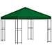 Gazebo 3 x 3 m Verde Poliestere e Acciaio 190 gsm - Foto miniatura 1