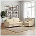 Set di Divani con Storage 2 pcs Crema Poliestere - Foto miniatura 2