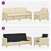 Set di Divani con Storage 2 pcs Crema Poliestere - Foto miniatura 4