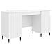 Scrivania Bianco Lucido 142,5 x 50 x 75 cm Legno ingegnerizzato - Foto miniatura 1