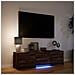 Mobile TV con LED con LED Quercia marrone 140 x 34 x 40 cm - Foto miniatura 4