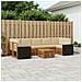 Set di divani da esterno con cuscino 8 pcs Naturale e Beige - Foto miniatura 2