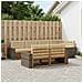 Set di divani da esterno con cuscino 7 pcs Naturale e Beige - Foto miniatura 2