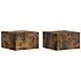 Tavolino da Parete Laterale 2 pcs Rovere Fumo 34,5 x 33 x 20 cm - Foto miniatura 1