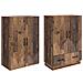 Set di armadi 2 pcs Legno antico Legno ingegnerizzato - Foto miniatura 3