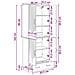 Set di armadi 2 pcs Legno antico Legno ingegnerizzato - Foto miniatura 8
