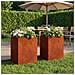 Vaso da giardino 2 pz Ruggine 40 x 30 x 40 cm Acciaio Corten - Foto miniatura 2