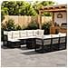 Set Divano da Giardino 11 pz Nero polyrattan - Foto miniatura 10