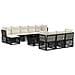 Set Divano da Giardino 11 pz Nero polyrattan - Foto miniatura 1