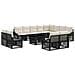 Set Divano da Giardino 13 pz Nero e Bianco Crema polyrattan - Foto miniatura 1