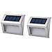 Pack De 2 Spots Solaires Mural Extrieur Tanches - 3 Leds - Foto miniatura 1