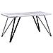 Tavolo Da Pranzo 150 X 80 Cm Effetto Marmo Bianco E Nero Molden - Foto miniatura 1