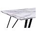 Tavolo Da Pranzo 150 X 80 Cm Effetto Marmo Bianco E Nero Molden - Foto miniatura 4