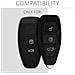 Copritastiera Auto Per Ford - Copertura Fob Silicone Chiave Di Protezione Per Ford 3 Pulsante Car Chiave Keyless Go - Rally Stripe Blu Nero - Foto miniatura 1