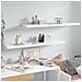 Scaffali A Parete 2 Pz Bianco Lucido 120x23,5x3,8 Cm In Mdf - Foto miniatura 1