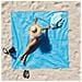 Coperta Da Spiaggia /picnic - 200x200 Cm - Blu - Foto miniatura 7