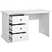 Scrivania Françoise, Scrittoio Multiuso, Tavolo Per Ufficio Porta Pc, Piano Di Lavoro, 130x62 H74 Cm, Bianco - Foto miniatura 14