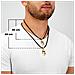 Collana da Uomo in Pelle ""Flame"" 60cm Oro - Foto miniatura 6