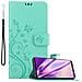 Custodia Compatibile Con Sony Xperia 1 Iii In Turchese Fiore - Coperchio Protettivo In Design Floreale Con Chiusura Magnetica, Funzione Stand E Slot Per Carte - Foto miniatura 1