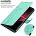 Custodia Compatibile Con Sony Xperia 1 Iii In Turchese Fiore - Coperchio Protettivo In Design Floreale Con Chiusura Magnetica, Funzione Stand E Slot Per Carte - Foto miniatura 5