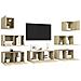 Set di Mobili Porta TV 7 pz Rovere Sonoma in Legno Multistrato - Foto miniatura 6