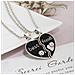 Puzzle A Forma Di Cuore. Collana Dell'amicizia, Confezione Da 2 Black - Foto miniatura 3