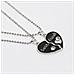 Puzzle A Forma Di Cuore. Collana Dell'amicizia, Confezione Da 2 Black - Foto miniatura 4