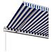 Tenda Da Sole Retrattile Automatica 500x350 Cm Blu E Bianca - Foto miniatura 5