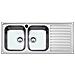 Lavello Saxt333a 2 Vasche 116x50 Cm Gocciolatoio Destro - Foto miniatura 2