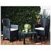 Set Salotto Da Esterno Foggia, Set Da Giardino Con 2 Poltrone Ed 1 Tavolino, Salottino Effetto Rattan Con Cuscini, 100% Made In Italy, Antracite - Foto miniatura 1
