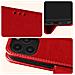 Custodia Per Iphone 15 Pro Max Copertina Portacarte Funzione Supporto Rossa - Foto miniatura 3